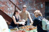 Pam and Julzz serving Melanie, the nurse and volunteer at Sean's (Photo:  Al Winters)